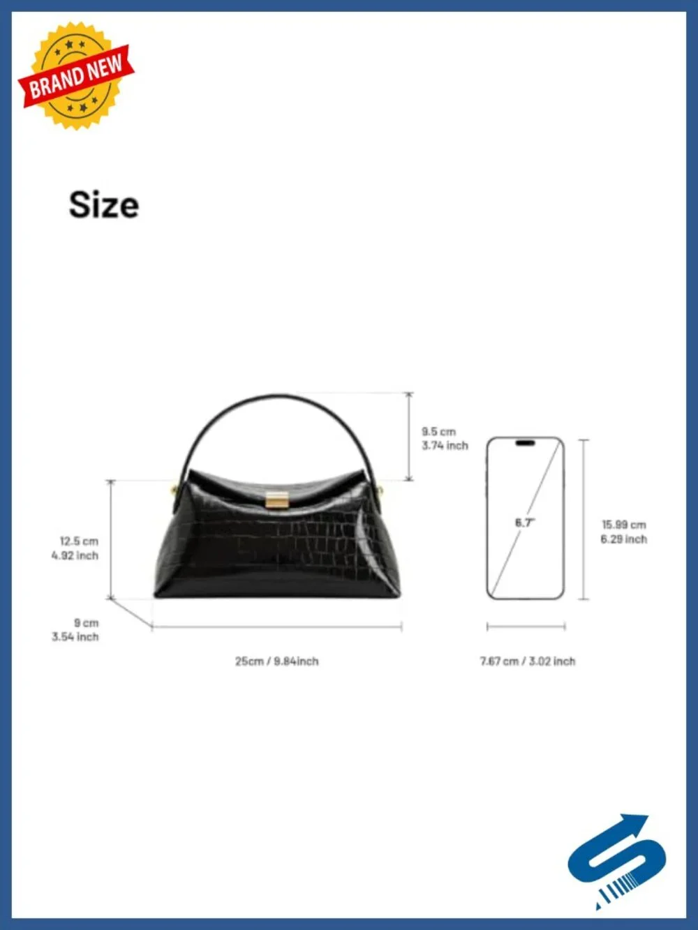 Vegan Leather Top Handle Satchel Bag Purse Crossbody Shoulder Bag